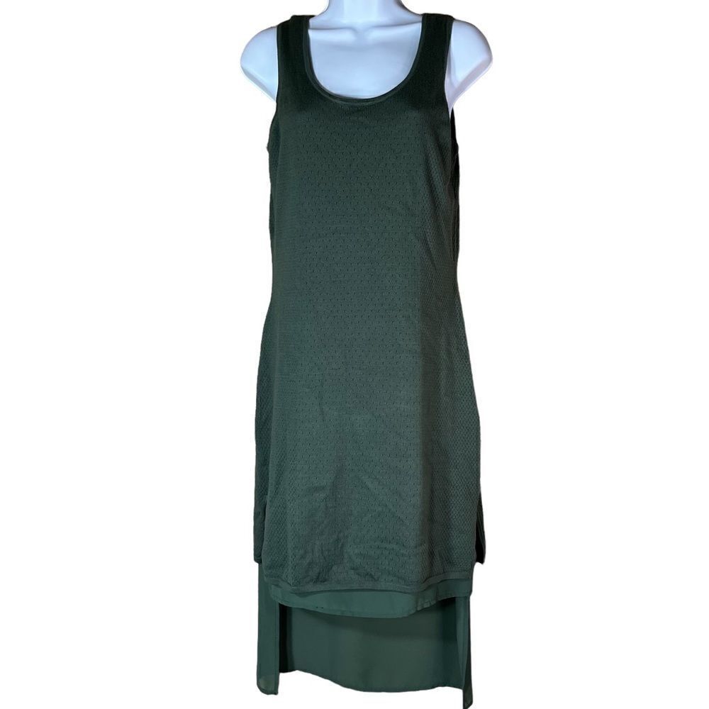 Cluny Olive Green Sleeveless Knit Dress